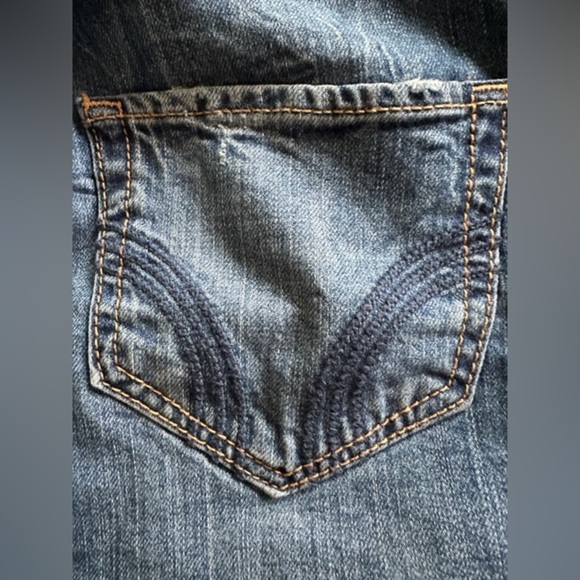 Hollister Distressed Denim Mini Skirt 25 W - Picture 5 of 6